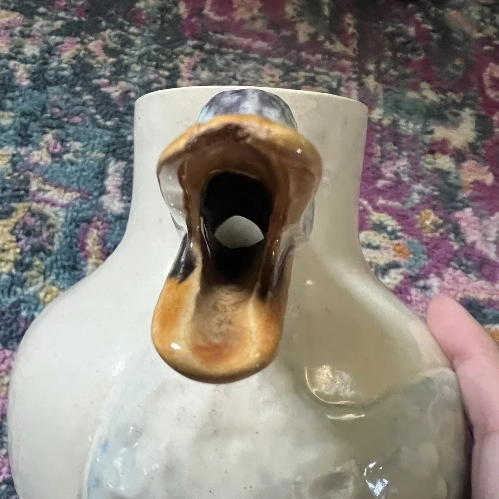 Manuel Gustavo Bordalo Pinheiro Duck Pitcher 1906 Caldas da‎ Rainha Portugal